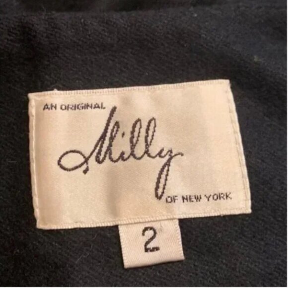 Milly Women's Wool Wide Leg Black Pants Size 2 - Picture 7 of 7